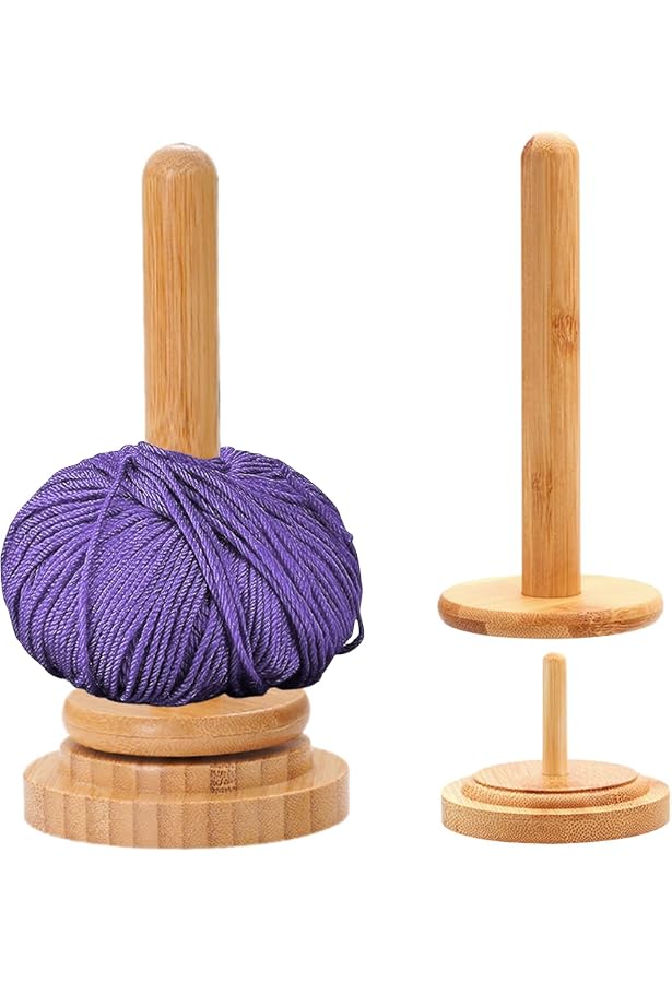 Wollabwickler Aus Bambus – Drehbarer Garnhalter Für Entspanntes Stricken & Häkeln Ohne Knoten