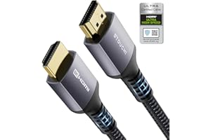 Cable Certificado HDMI 2.1 de 3m,Stouchi 48Gbps de velocidad ultra alta 8K60 4K120 144Hz RTX 3090 eARC HDR10 HDCP2.2 y 2.3 Dolby Compatible con Playstation 5/Xbox Series X/Samsung/Sony/LG/Roku/TCL TV