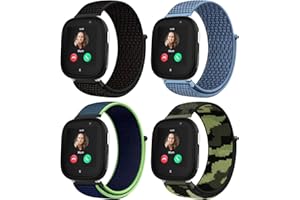 Raradev 4 Stück Kinder Nylon Loop kompatibel mit Xplora X6 Play Armband, 20mm Weiche, verstellbare Klettriemen, die einfach zu tragen sind für Xplora X6 Play/ X6 Pro/Anio6/Anio5, Mädchen,Jungen