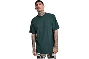 URBAN CLASSICS Camisetas básicas de manga corta para hombre, holgada, cuello redondo, de algodón en distintos colores, Tallas XS - XXL
