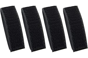 Xiciki 4 Stück Molle Zubehör Klett Kabelbinder Patches Klett Militär Zubehör für Taktischen Rucksack für Velcro Strips Molle Gurte Molle Tasche Zubehör für Taktische Westen (Schwarz)