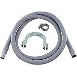 SPARES2GO Universal Drain Hose Washing Machine Extension Pipe (2.5M, 19mm / 22mm)