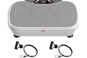 KJOCIE Vibration Plate Exercise Machine, Vibration Plate for Weight Loss Lymphatic Drainage Machine, Vibration Fitness Trainers with Resistance Bands, Vibrating Exercise Equipment for Home Use Gym Equipment