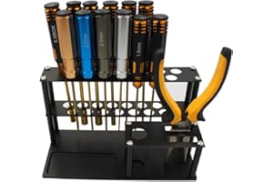 YOUNG WOLF Organizador de destornilladores, soporte de almacenamiento para destornilladores hexagonales, 18 agujeros, soporte acrílico multifuncional