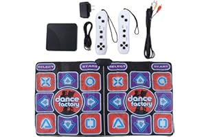 LUQEEG Tanzmatte, Doppelbenutzer Beleuchtete Musikalische Elektronische Tanzmatten mit Verschiedenen Schwierigkeitsgraden, Tanz-Step-Pad-Spiel für TV, PC, rutschfeste Interaktive Yoga-Tanzmatten