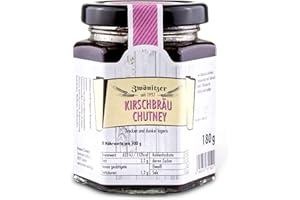 ‎ZWÖNITZER HANDWERKLICH GEBRAUT Brauerei Zwönitz Chutney/Chutney aus Zwönitzer Kirschbräu Bier/Bier Chutney als lecker Dip/Kirschbräu Bier Chutney/Geschenk für Feinschmecker/Bier Geschenke