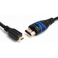 BlueRigger Micro HDMI to HDMI Cable (3M, 4K 60Hz, HDR, High Speed, Ethernet) - Compatible with GoPro Hero 7/6/5/4, Raspberry 