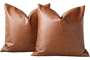 Homefeelzydys Fodere per Cuscino da Tiro 40x40 cm Set di 2,Fodera per Cuscino in Ecopelle Con Accento 16x16 Pollici,Federa Moderna in Stile Rustico Country per Camera da Letto, Divano del Soggiorno