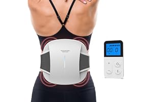 GUGANAS Wireless Waist Massager - Lower Back Massager for Deep Tissue Pain Relief, 6 Massage Modes, 3 Heat Levels, 20 Levels Electrotherapy, 2400mAh Battery, Portable Massage Belt