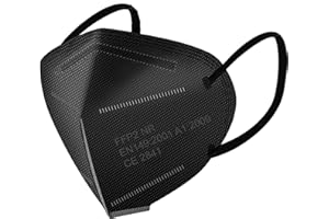 iCOOLIO Mascarillas ffp2 negras, Mascarilla ffp2 negra homologadas EN149:2001+A1:2009 20 unidades