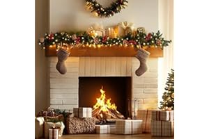 ZYNCOVE 1.8M/6FT Christmas Garland, Christmas Garland with Lights for Stair Fireplace, Decoration Christmas Garlands with Pinecones Berries for Doors Xmas Tree Garden Yard Store Decor