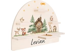 ‎BÄRENFREUNDE Bärenfreunde® - Personalisiertes Tonie Regal für Kinderzimmer - Magnetisches Toniebox Regal für Toniebox & Figuren mit abgerundeten Ecken & Kanten (Waldtiere Waldhüte)
