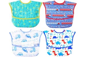 norinori Baby bibs Waterproof Bib - Feeding bib, Adjustable Washable, Soft ForToddler Infant Kids, 0-36 Months
