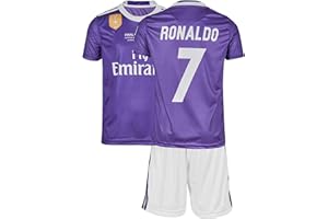 Gokaynex Madrid Ronaldo #7, Kinder Trikot Mit kurz, für Fußballfans, Nostalgie (4-13 Jahre)