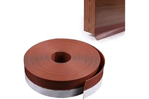 DURDIIY Samoprzylepna taśma uszczelniająca do drzwi, 6 m (25 mm, 35 mm, 45 mm), silikonowa taśma uszczelniająca, dźwiękoszczelna ochrona drzwi, taśma uszczelniająca do drzwi (brązowa, 25 mm)