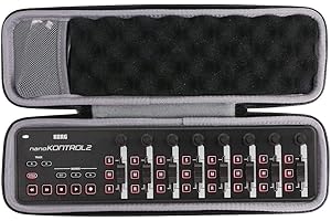 co2CREA Twarde etui do KORG nanoKONTROL2 /nanoKEY2 /nanoPAD2 USB MIDI Controller Case pokrowiec ochronny etui torba do przenoszenia (tylko etui), estuche+asa negra
