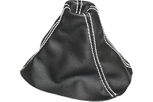 LARTEPELLE cuffia leva cambio compatibile con Opel Agila A vera pelle nera cuciture grigie