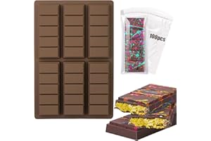 Bzzerumy Molde de silicona para chocolate Dubai y chocolates, molde de silicona de para pistacho, chocolate, hilo de pelo de ángel, apto para congelación y horneado