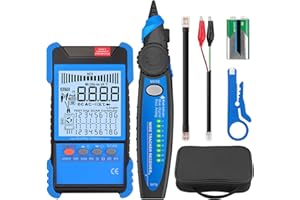 YGiTK Netzwerk Kabeltester POE/NCV Kabel Tracker, Multifunktions Netzwerktester mit LCD-Display, Kabel CAT5/CAT5e/CAT6/Cat7/Cat8 Wire Tracker, Testlängenmessung für Netzwerkkabel