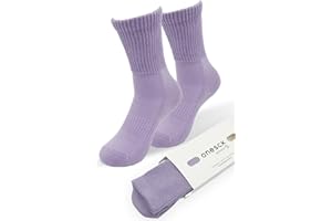 ONESCK Colorful Ribbed Diabetic Socks – Soft Cotton, Semi Cushion, Non-Binding, Breathable, Seamless Toe, Ribbed Cotton Socks for Men & Women (UK 4-6.5, 7-10)