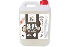 ENJOYCOSMETICS ENJOY COSMETICS | Gel Hidroalcohólico | Aroma Suave a Coco | 70% Alcohol | Con Glicerina Natural | Para el Cuidado de la Piel | 98% Ingredientes Naturales | Ideal para Casa y Comercios | 5000 ml