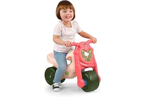 FEBER - Hello Kitty Motofeber, Correpasillos con Forma de Moto y con Pegatinas Divertidas de Hello Kitty, Estable y Seguro, Desarrollo niños y niñas de 18 Meses a 3 años, Famosa (FE200000)