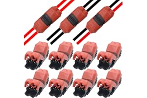 Low Voltage Wire Connectors, CTRICALVER 2 Pin 2 Way H Shape Quick Splice Solderless Electrical Wire Terminals for0.35-0.5mm²(20/22 AWG) Cable Wire (8pcs)