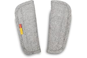 SeedFuture Protecteur Ceinture Bébé avec Velcro Gris 2 Pièces, Réglable et Universel Voiture Protège Ceinture de Sécurité Coussin pour Enfants
