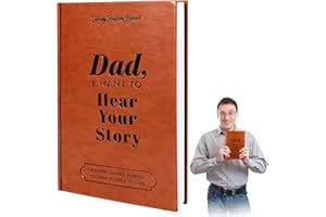 TOGETDREAM Dad, I Want to Hear Your Story: A Father’s Guided Journal to Share His Life & His Love Tell Me Your Story Dad Portable Dad Life Journal Book Leather Wrapped Hardback for Dad Great Gift