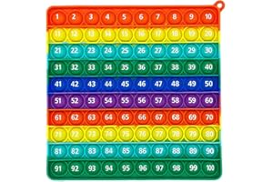 Ranzah Pop Fidget Toy Number Alphabet Phonics Bubble Popper Sensory Poppet Toy For Kids ADHD Stress Anxiety Relief School Montessori Early Learning Toy For Toddlers (1-100 Numbers & ABC Phonics)