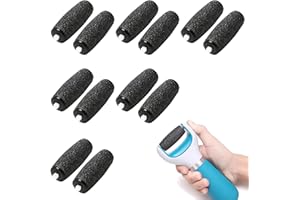 S.F.PACHIRA 12 Stück Ersatzrollen für Scholl Hornhautentferner, Extra Grobe Nachfüllungen für Elektrische Fußfeile, Kompatibel mit Scholl Velvet Smooth, Pediküre Fußpflege Set zum Entfernen Harter Haut