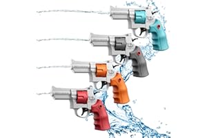 PICKONA 4 PCS Water Pistol Toys for Kids, Powerful Water Pistol for Kids with 10 Meter Range for Kids Adults, 4 Color Water Pistol, Water Blaster Fighting Toys with for Outdoors Parties Swimming Pool Garden