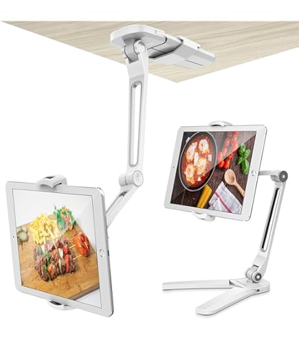 AboveTEK Sticky Suction Tablet Mount, Zuignap iPad Houder Past 4-11 inch Telefoons/iPhones/Tablets/iPad Air/iPad mini, iPad Zuig Mount voor Spiegel/ Voorruit/Venster/Auto/Truck - Wit