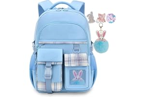 HANXIUCAO Cartable Fille Primaire, Kawaii Sac a Dos, Avec compartiment pour ordinateur portable pour Enfants de 6 à 12 Ans
