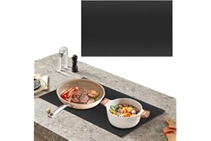 MIUUIPI 78 x 52 cm Große Induktion Schutzmatte, Silikon Induktionskochfeld Schutzmatte, Induction Cooker Silikonmatte, HitzebestäNdiges Wärmeisolierte Pad für Induktionsherd, Herdabdeckung Induktionsfeld