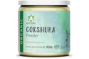 ayurvedix Organic Gokhru/Gokhsura Powder, Tribulus Terrestris Powder Herbal Supplement for Urinary Support and Flow, Stamina and Male Energy Booster- 200gm/7.05oz