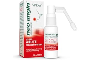 ‎NEO-ANGIN neo-angin Benzydamin Spray gegen akute Halsschmerzen | Bekämpft die Entzündung und wirkt abschwellend | Für Erwachsene & Schulkinder | zuckerfrei | 30 ml