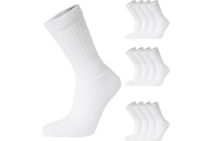 SOXY 12 Pairs Mens Cotton Rich Sport Socks Work Socks Shoe Size 6-11 and Big Foot 12-14