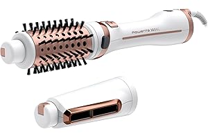 Rowenta CF9720F0 Brush Activ' Ultimate Care szczotka obrotowa, najlepsze doświadczenie, ochrona zdrowia włosów, wzmacniacz połysku, kolor biały i miedziany