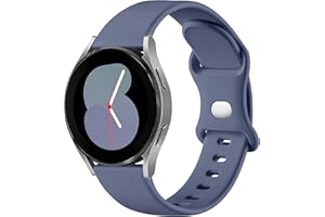 Mastten Silikonowy pasek kompatybilny z Samsung Galaxy Watch Active 2 40 mm, 44 mm, podwójny otwór 20 mm, sportowy pasek do zegarka Galaxy Watch 4/Watch 4 Classic/Watch3 41 mm/Watch 42 mm