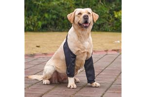 BCNJEPIN Dog Elbow Protector Pad, 2XL for 27-42kg Dogs, Grey, Cotton Polyester Blend, Padded, Joint Protection