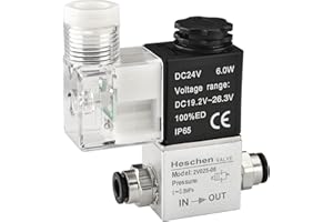 Heschen Elektrisches Pneumatisches Magnetventil 2V025-08 24VDC PT1/4 2/2 Wege Normally Closed CE IP65