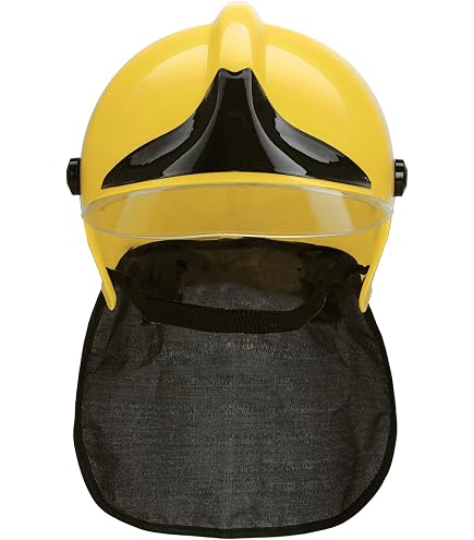 Casque De Pompier Pour Enfant – PVC Noir – Avec Lunettes De Protection – Réglable – Jeu De Rôle Et Cosplay – Taille Moyenne