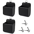 LuluDa 3 PCS Car Organizer Interior Storage Bag Car Air Vent Outlet Pocket Bag Practical Durable PU Car Storage Bag Car Interior Storage Accessories For Phone Glasses Keys Coins Bills Small Items