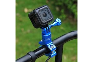 PULUZ 360 Degree Rotation Bicycle Aluminium Handlebar Adapter Mount with Screw for GoPro HERO5 Session /5 /4 Session /4 /3+ /3 /2 /1, Xiaoyi Sport Camera