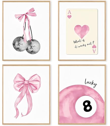 Lot De 3 Toiles Léopard Rose Avec Boules Porte-bonheur – Décoration Murale Moderne Sans Cadre | 50 X 70 Cm - 5