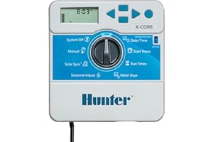 AQUA FLOW Hunter Programmateur d'Arrosage 1 à 6 Voies – 3 Programmes, 4 Départs – Gestion Précise et Flexible pour Systèmes d’Irrigation Résidentiels ou Professionnels