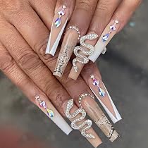 24 Stück Press On Nägel – Halloween Design Mit Glitzer, Rosa, Einfach Aufzukleben, Für Frauen & Mädchen