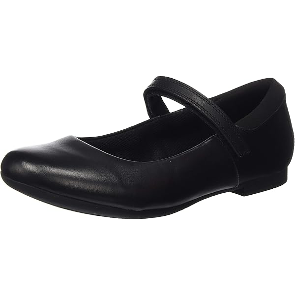 Clarks Girl's Scala Gem K Ballet Flats, Black Black Leather