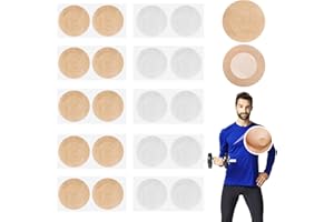 COSYSPARKS Protectores de Pezón para Hombre, 40 Pares Sin Chafing Hombre Tapas de Pezón Deportes o Entrenamiento Cubiertas de Pezones Cómodas Invisibles para Pezones Ocultos Bajo Traje y Medias